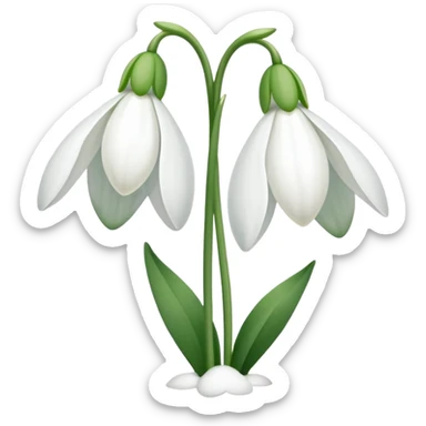 Snowdrop 1 flower sticker