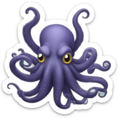 un kraken qui à peut sticker
