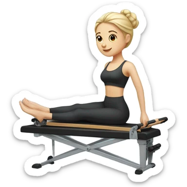 pilates princess with reformer  sticker