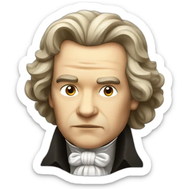 Beethoven face sticker