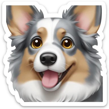 Blue Merle welsh corgi sticker