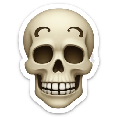 Calavera confundida sticker