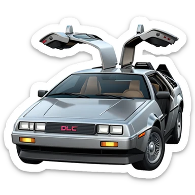 DeLorean DMC-12 driving sticker