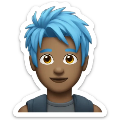 xxxtentacion with blue hair sticker