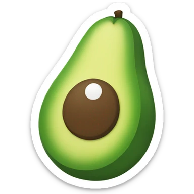 avocado waving hand sticker