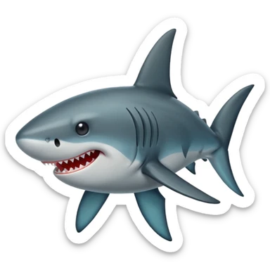 El emoji del tiburón pero de color negro para copiar y pegar  sticker