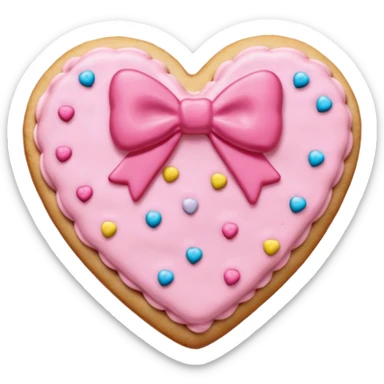 Coquette Christmas cookie sticker