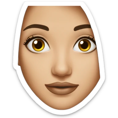 pretty-woman-straight-dark-hair-hazel-eyes sticker