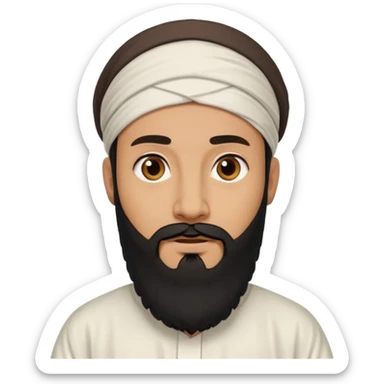 a muslim man sticker