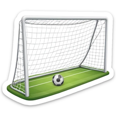 soccer goal with net sticker