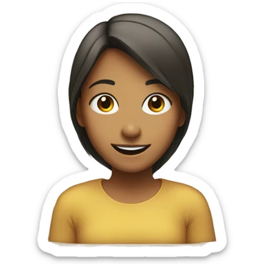 smiling girl by the window sticker