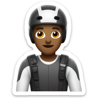 Man with side burns and sport bike helmet sticker