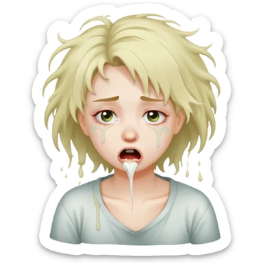 Alt girl puke sticker