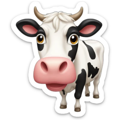 vache qui broute sticker