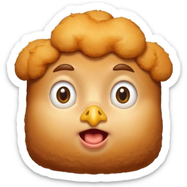 Chicken nugget eating a human  sticker