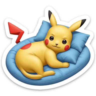 Pikachu dormido sticker