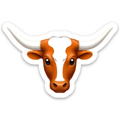 Texas longhorns logo all orange sticker