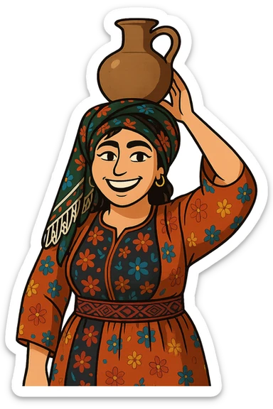 Cartoon sticker in Flat Toon style with a happy expression, transparent background. sticker