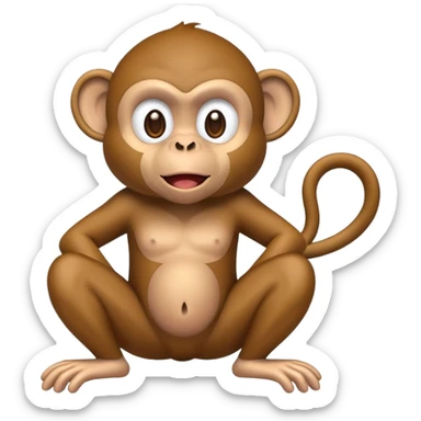 A monkey farting sticker