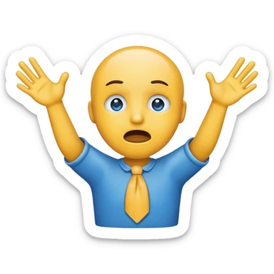 choking emoji with hands reaching out sticker