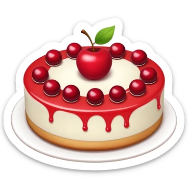 Pastel de cereza sticker