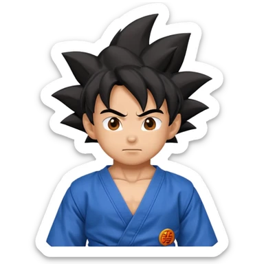 Son goku with blue gi sticker