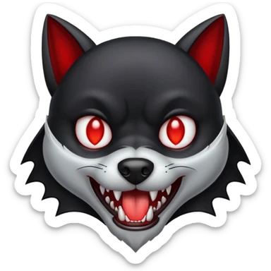 vampire dog sticker