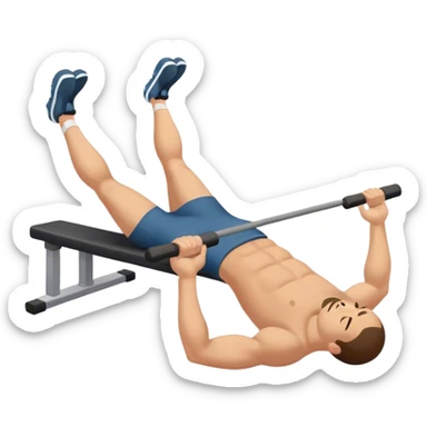 man lying-down-on-back weighted glute-bridges sticker