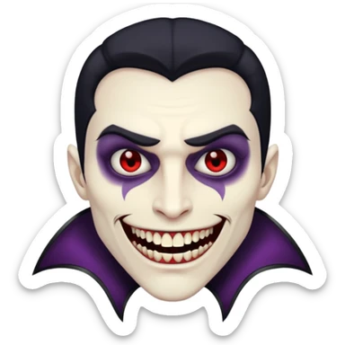 half man half vamp mirrored sticker