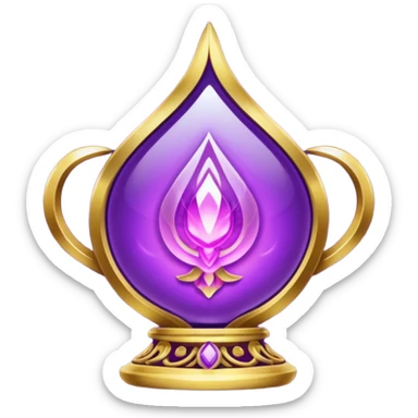 mystical object purple and gold sticker