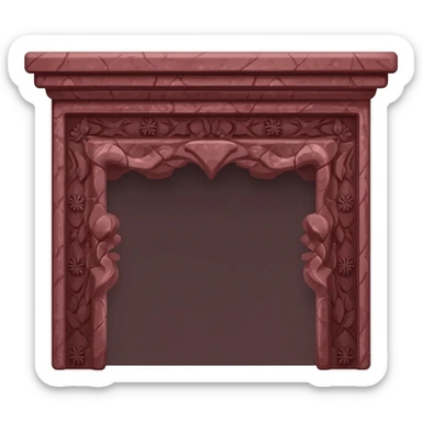 Burgundy hearth sticker