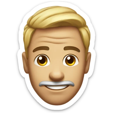 smirk face with raised eyebrow sticker