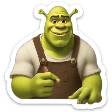 shrek doing nails sticker