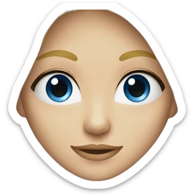 blond yeux bleus qui lève le bras droit sticker