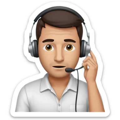 mean looking phone scammer in sketchy call center from pakistan working our of bedroom sticker