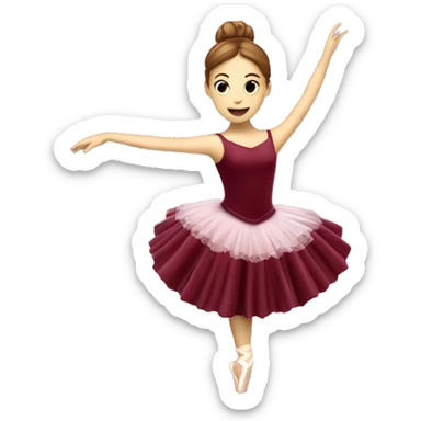 burgundy music box with ballerina sticker