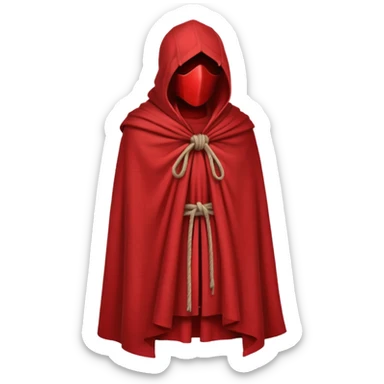 spartan cloak, red cloth tied sticker