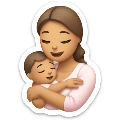 baby drinking milk from mother sticker