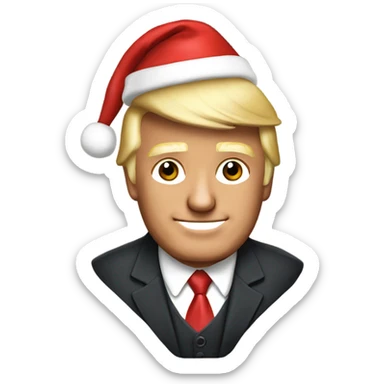 Merry Christmas Donald Trump sticker