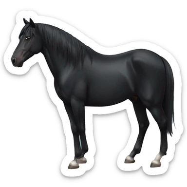 black horse sticker
