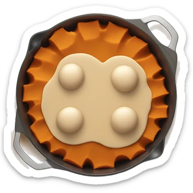 sweet potato casserole in pan sticker