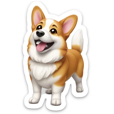 Happy Corgi sticker