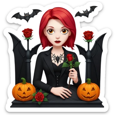 Chris motionless  🕸🦇🎃🥀⚰️🖤🪦🎶🎤👩‍🦰 sticker