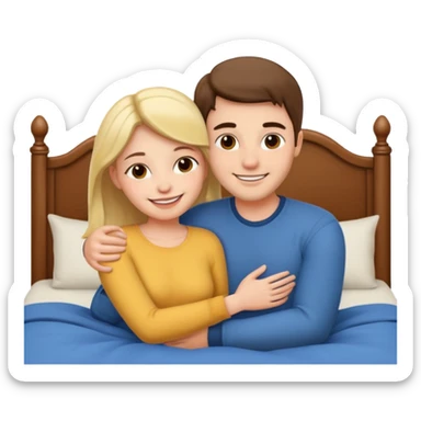 coppia che si abbracciano a letto emoji sticker