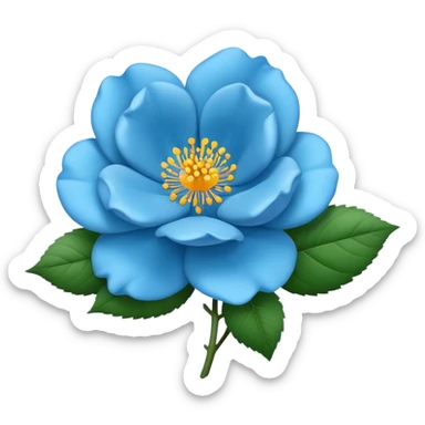 Rosa marchita color azul sticker