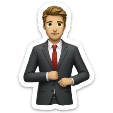 homme blazé qui souffle sticker