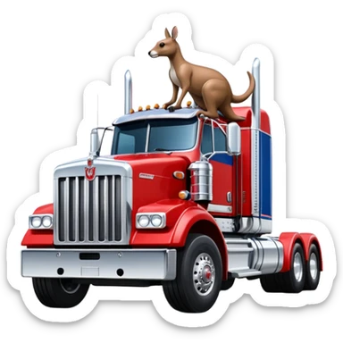 W900 Kenworth with Boxing Kangaroo sticker