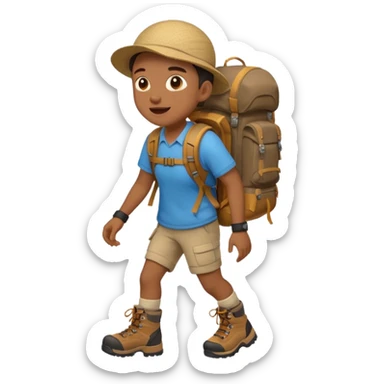 Traveler character with A slight expression of excitement and urgency sticker