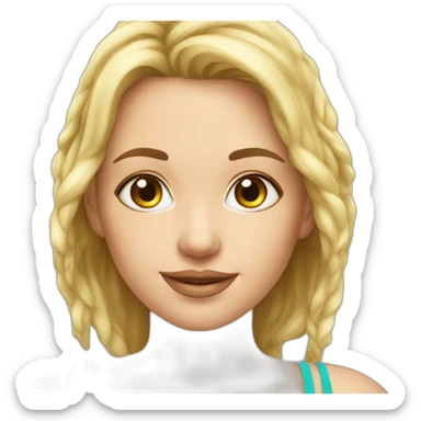 beautiful caucasian girl in bikini sticker