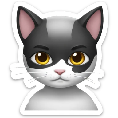 cuty boy ninja-cat sticker